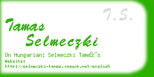 tamas selmeczki business card